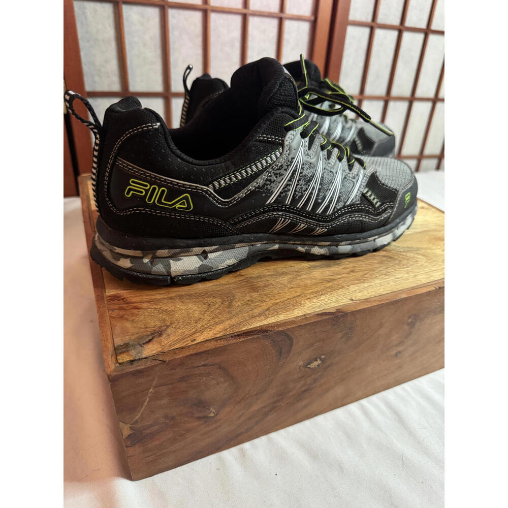 FILA Men's Sneakers Black and Gray with Camouflage Sole